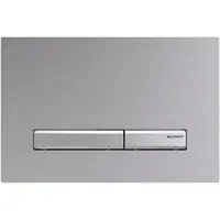 Geberit Sigma50 Betätigungsplatte für 2-Mengen-Spülung, Metallfarbe verchromt, eckig, 115.788.GH.2, Farbe: Chrom gebürstet