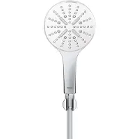 GROHE 26581LS0, Handduschbrause mit Kopf, Weiß, Chrom, Silikon, Wand, 9,5 l/min, Deutschland