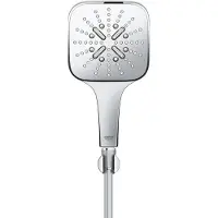 GROHE 26589000, Handduschbrause mit Kopf, Chrom, Chrom, Wand, 9,5 l/min, Deutschland