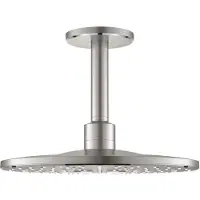 GROHE Kopfbrauseset Rainshower SmartActive 310 26477, 2 Strahlarten, Deckenauslass 142 mm, runde Form, supersteel