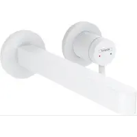 Hansgrohe Fertigmontageset FINORIS f UP-2-Loch-WT-Armatur Auslauf 225 mm mw Auslauf 225 mm mattweiß