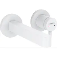 Hansgrohe Fertigmontageset FINORIS f UP-2-Loch-WT-Armatur Auslauf 165 mm mw Auslauf 165 mm mattweiß