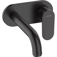 Hansgrohe Vernis Blend Einhebel-Waschtischmischer Unterputz für Wandmontage mit Auslauf 20,7 cm, Mattschwarz