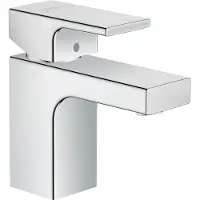 Hansgrohe Vernis Shape Einhebel-Waschtischmischer 70 mit isolierter Wasserführung und Metall Zugstangen-Ablaufgarnitur, Chrom