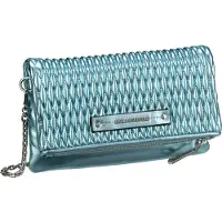 Karl Lagerfeld Abendtasche & Clutch K/Kushion Quilted Wallet On Chain Metallic Cender Blu (0.8 Liter)