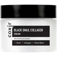 COXIR Black Snail Collagen Cream Gesichtscreme mit schwarzem Schneckenfiltrat und Kollagen 50 ml Creme