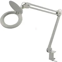 HBM LED verstellbare Lupenleuchte 3800 Lumen mit Dimmer und Tischklemme