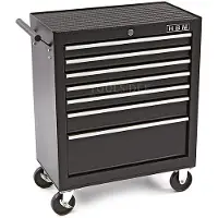 HBM Werkzeugwagen mit 7 Schubladen – 62 cm – Schwarz