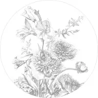 Kek Amsterdam Gravierter Blumentapetenkreis SC-061 - ø142,5cm