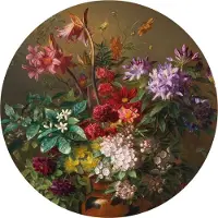 Kek Amsterdam Blumentapete Kreis CK-076 ø190cm