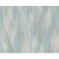 A.S. Création Moderne Tapete mit Rautenmuster in Grau Blau Vliestapete Geometrische Muster Ideal für Schlafzimmer und Flur