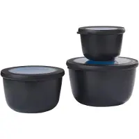 Mepal - Cirqula High Bowl Set Of 3 - Black (233095)