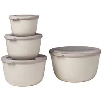 Mepal Cirqula Multischüsselset rund 4 teilig 500 / 1000 / 2000 / 3000 ml nordic white