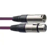 Stagg SMC3CPP Hochwertiges Mikrofonkabel XLR-XLR Stecker 3m - Lila