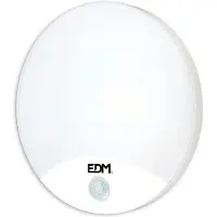 EDM Runde Außenwandleuchte led 15w 4000k ip54 ø25x4,9mm mit Bewegungssensor