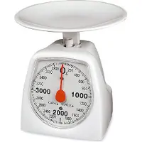 EDM Retro-Küchenwaage 07621 Weiss 4 Kg