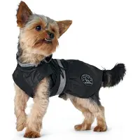 Hunter Hunde-Regenmantel UPPSALA RAIN, schwarz, wind- und wasserfest, Größe 25