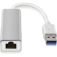 Aisens A106-0049, RJ-45, USB 2.0 Type-A, 0,15 m, Silber, Weiß