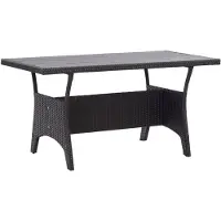 vidaXL Gartentisch Schwarz 120x70x66 cm Poly Rattan