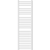 LuxeBath Badheizkörper 400 x 1500 mm - Weiß - gebogen mit Seitenanschluss - Design Heizkörper Handtuchwärmer Handtuchtrockner, ohne Heizstab