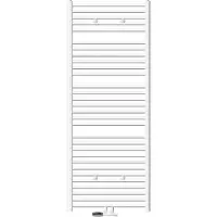 LuxeBath Badheizkörper Mittelanschluss 750 x 1800 mm Weiß gebogen mit Thermostat und Anschlussgarnitur Eck Wand Weiß - Heizkörper, ohne Heizstab