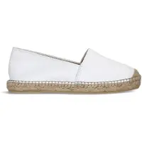 Manfield Weiße Leder-Espadrilles | Größe 39