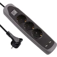 Electraline Gummy 3+2usb Mehrfachsteckdose