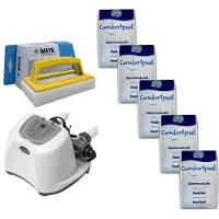 Intex - Salzwassersystem 26670GS & Poolsalz 100 kg & WAYS Scheuerbürste