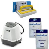 Intex - Salzwassersystem 26662GS & Poolsalz 40 kg & WAYS Scheuerbürste