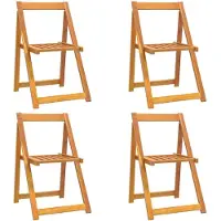 vidaXL Gartenstühle 4 Stk. Klappbar Massivholz Akazie