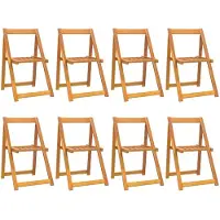 vidaXL Klappbare Gartenstühle 8 Stk. Massivholz Akazie