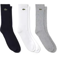 Lacoste Socken RA4182 Unisex Silber Chine/White-Navy-Schuhgröße 39 - 42