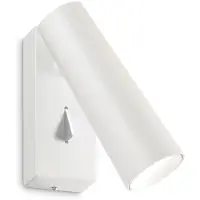 Ideal Lux Moderne Rohr Metall Wandleuchte Weiß Led 7W 3000K Warmes Licht
