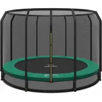 Magic Circle Pro Bodentrampolin Pro 366 cm Grün mit Sicherheitsnetz