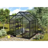 Vitavia Gewächshaus "Apollo 3800", schwarz, B:195cm T:199cm, Gewächshäuser, Gewächshaus