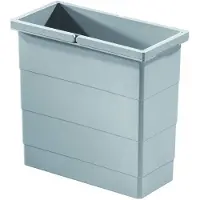 Hailo 1075989 Inneneimer 14 Liter in Signalgrau für Abfallsorter CARGO-Soft / Eimer / Abfalleimer