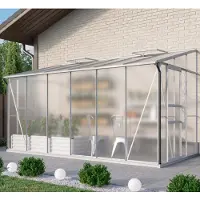 Pergart Vitavia, Aktionsangebot (inkl. 100 Euro Zubehör): Anlehn-Gewächshaus "Osiris 7800", aluminium eloxiert, 7,8 m², 6 mm HKP