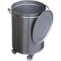 Gastronoble Gastro M Abfalleimer Mit Rollen Und Deckel 50L