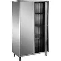 Saro Edelstahl-Lagerschrank mit 2 Flügeltüren, 1000x600, AISI 430