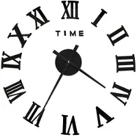 vidaXL 3D-Wanduhr Modernes Design Schwarz 100 cm XXL