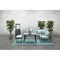 Garden Impressions , Dining-Ecklounge "Baltimore" inkl. Ecksofa, Bank und Tisch, grau / mint