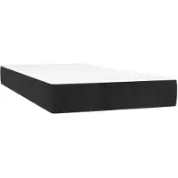 vidaXL Taschenfederkernmatratze Mittel Schwarz 80x200x20 cm Samt