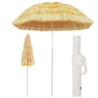 vidaXL Strandschirm Natur 180 cm Hawaii-Stil