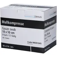 Medi Kauf Braun GmbH & Co. KG Mullkompressen 10x10 cm steril 50X2 St