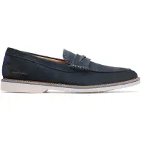 Clarks Herren Premium Atticus LT Slip Schuhe Navy Suede