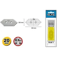 Olfa Mcb-1 20 Mm Cutter Blade 5 Units Silber