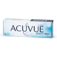 Johnson & Johnson Oasys Max 1-Day (30er Packung) Tageslinsen (-1 dpt & BC 8.5) mit UV-Schutz für Allergiker & trockenere Augen