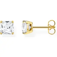 Thomas Sabo Ohrstecker weisser Stein gold