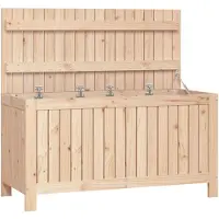 vidaXL Gartentruhe 115x49x60 cm Massivholz Kiefer