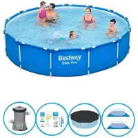 Bestway Pool Steel Pro - Inklusive Zubehör - 396x84 cm